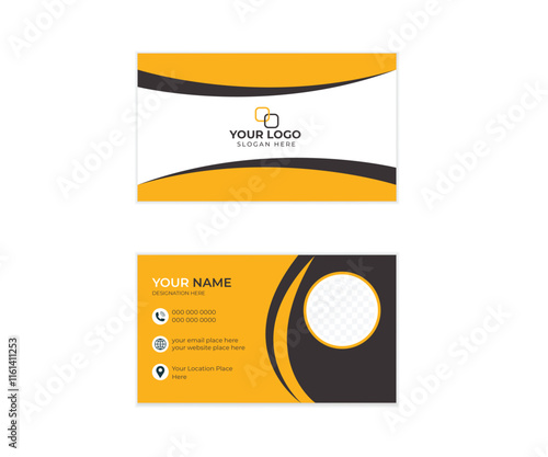 double sided Modern and simple business card template design