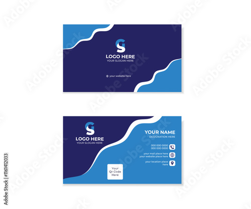 double sided Modern and simple business card template design