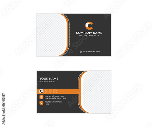 double sided Modern and simple business card template design