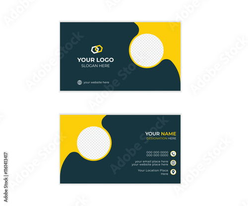 double sided Modern and simple business card template design