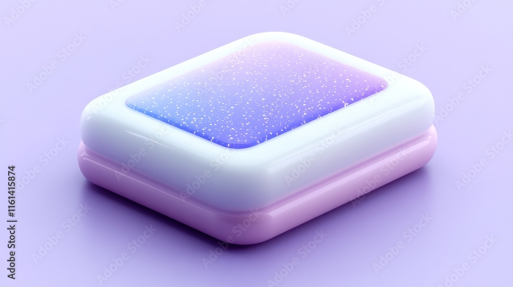 Abstract candy-like object with pastel colors and speckled surface. Abstract candy-like object with pastel colors and speckled surface.