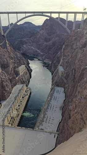 Vertical clip of the Hoover Dam