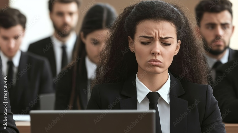 Female manager working with colleagues in office, consulting client or investor, hr taking job interview. Happy busy business people corporate executive recruitment team talking at group meeting. Female manager working with colleagues in office, consulting client or investor, hr taking job interview. Happy busy business people corporate executive recruitment team talking at group meeting.