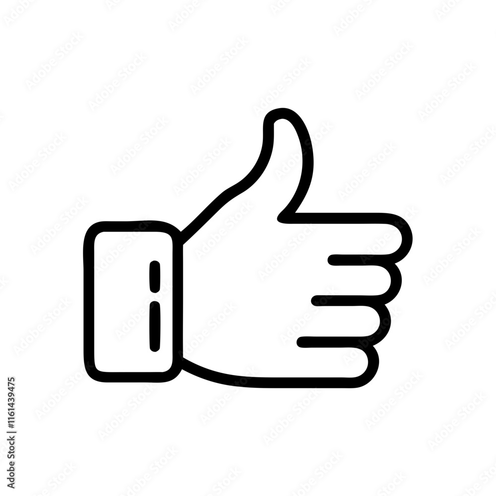 Thumbs up hand gesture on white background Thumbs up hand gesture on white background