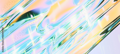 shiny holo melted plastic texture background	
