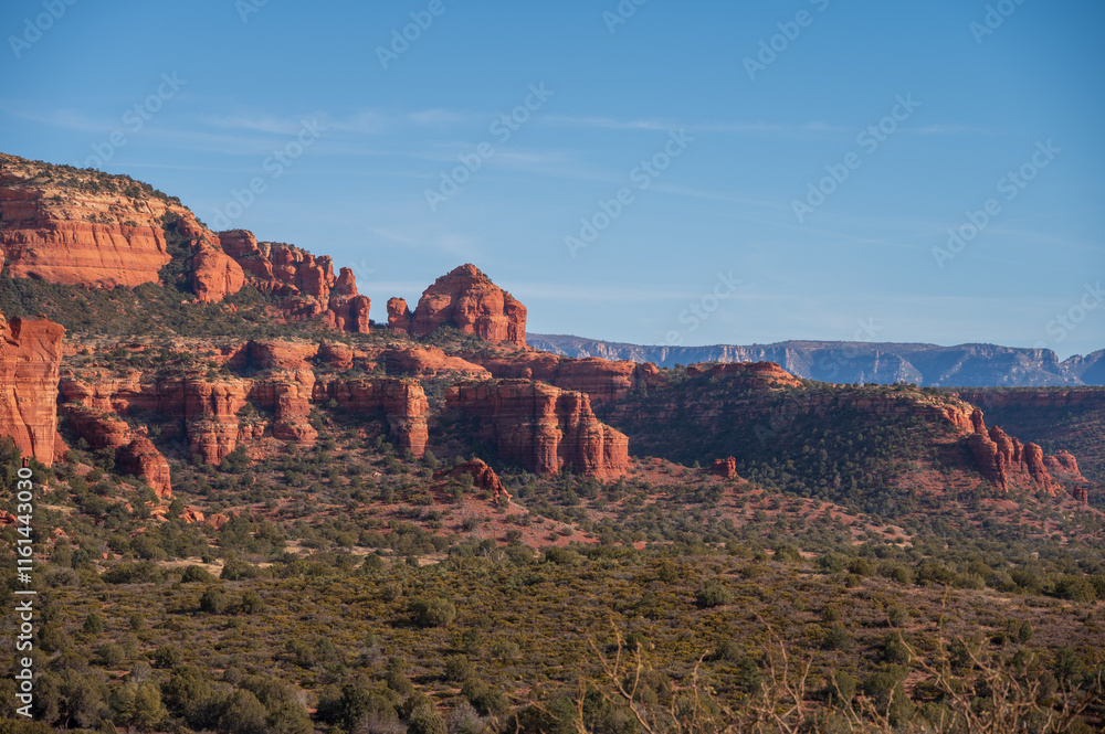 Views of Bear Mountain near Sedona, Arizona. Rock feature known as the turtle is far centre. Views of Bear Mountain near Sedona, Arizona. Rock feature known as the turtle is far centre.