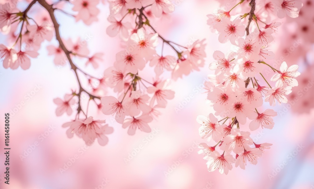 Delicate pink cherry blossoms in spring Delicate pink cherry blossoms in spring