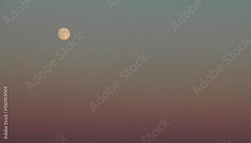 moon sunset sky