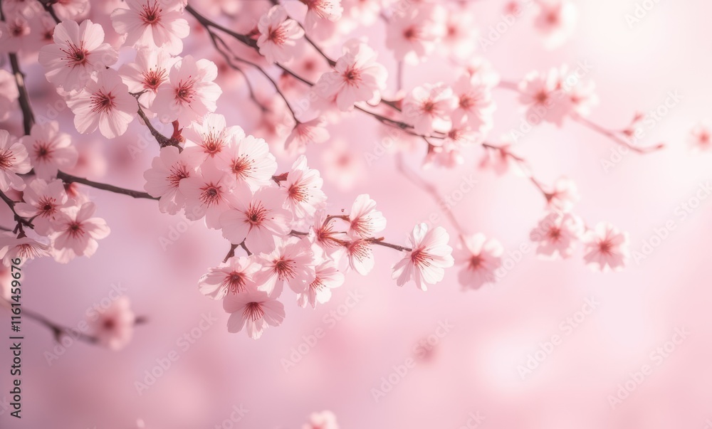 Delicate cherry blossoms in soft pink hues Delicate cherry blossoms in soft pink hues
