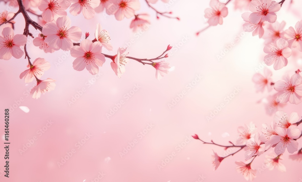 Delicate cherry blossoms in soft pink hues Delicate cherry blossoms in soft pink hues
