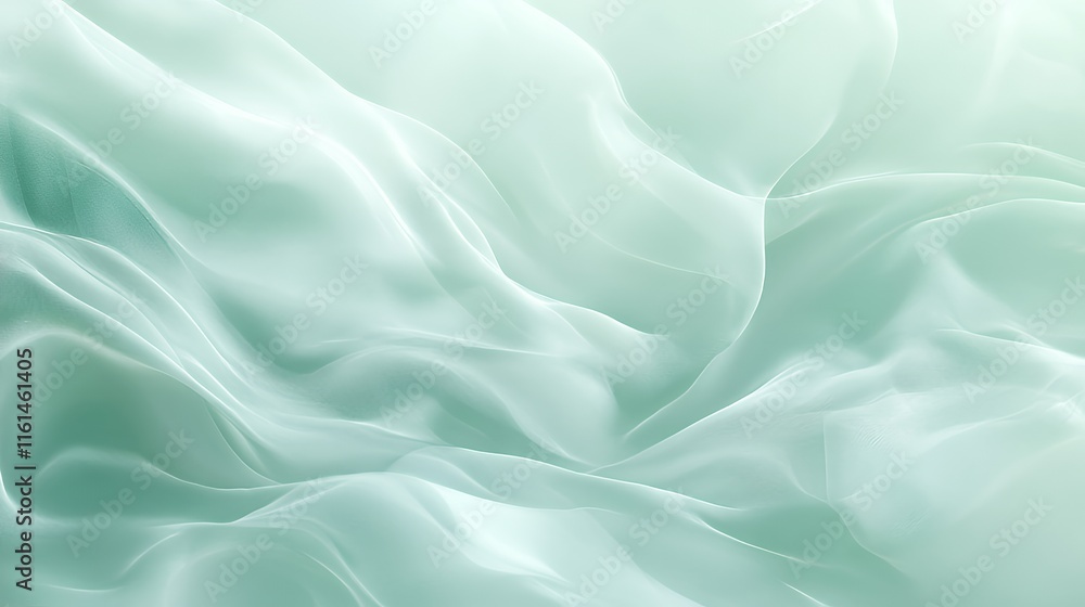 Elegant Draped Light Green Fabric Texture Elegant Draped Light Green Fabric Texture