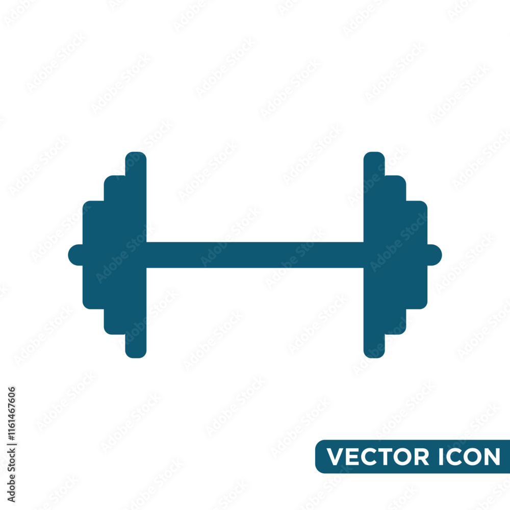 Simple Dumbbell Icon Design Template Simple Dumbbell Icon Design Template