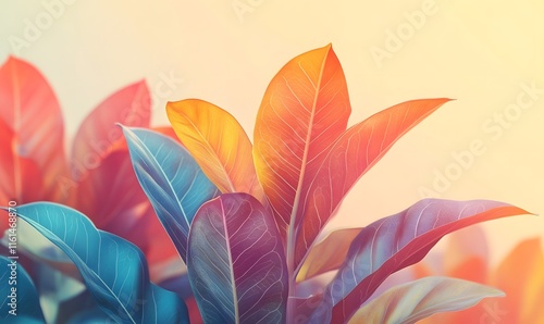 Wallpaper Mural Vibrant foliage with sunlit, colorful leaves. Torontodigital.ca