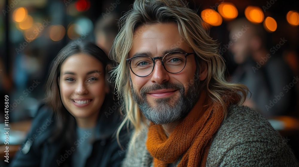 Couple Enjoying Cafe Meal Couple Enjoying Cafe Meal