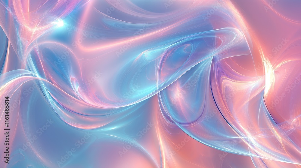 Obraz premium A colorful, abstract background with a pink and blue swirl