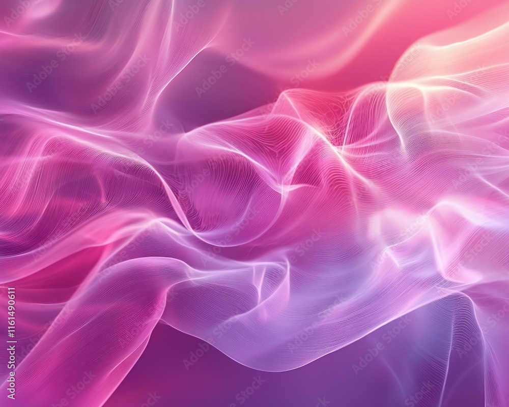 Obraz premium Abstract pink and purple flowing wave background.