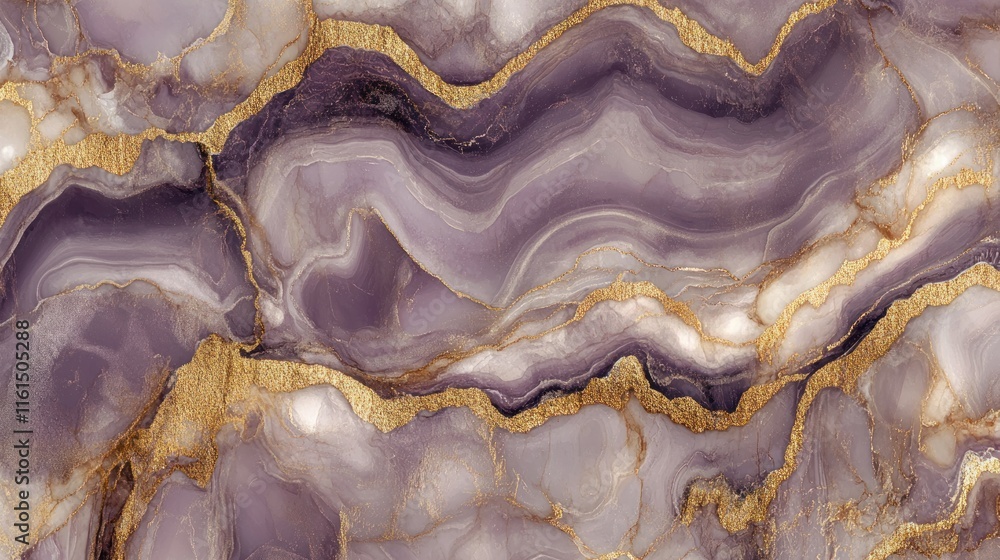 Purple and gold marble texture with swirling patterns and veins. Purple and gold marble texture with swirling patterns and veins.