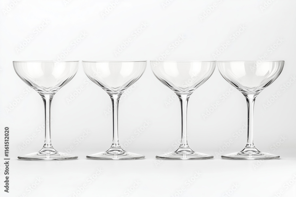 Set of glasses on white background Set of glasses on white background
