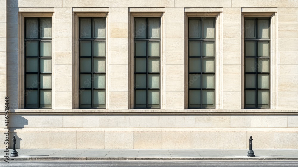 Obraz premium Federal Reserve building facade showcasing the iconic architecture and symbolic representation of economic stability and monetary policy in the United States.