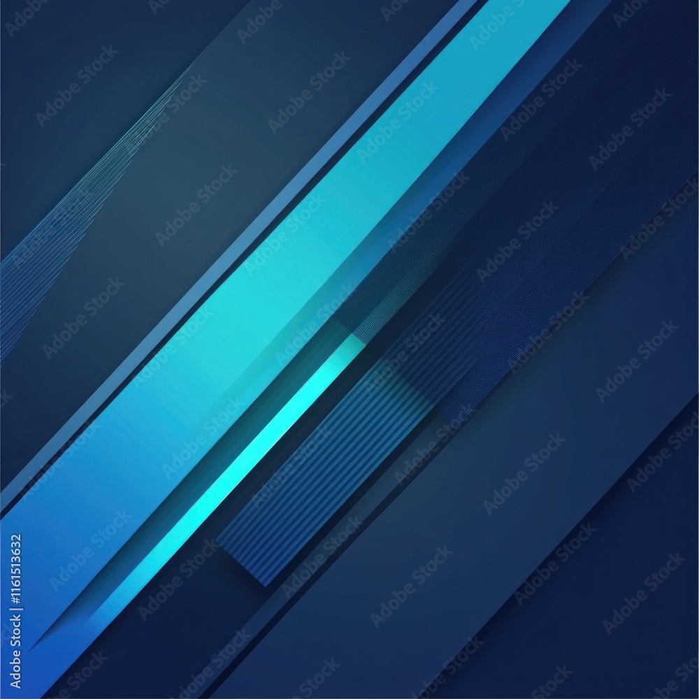 Fototapeta premium Abstract blue diagonal lines background.