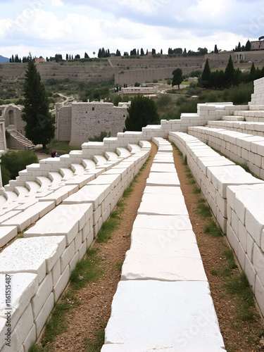 Seats of odeon Boulouterion in Aphrodisias photo