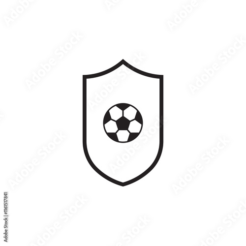 Dimple emblem football icon vector design, isolated on white background. 