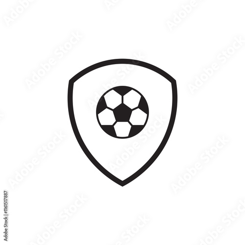soccer ball icon, emblem soccer icon design illustration, isolated on white background. 