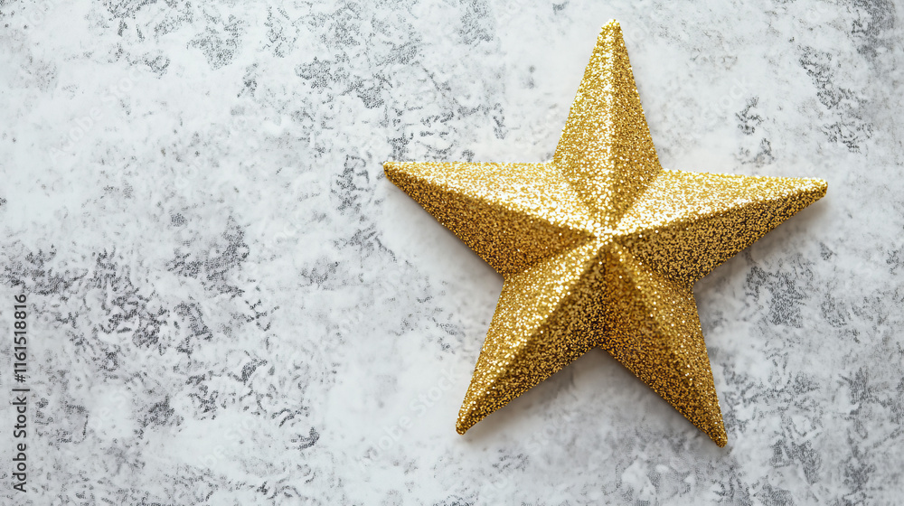 golden Christmas star glitter sticker isolated on white background golden Christmas star glitter sticker isolated on white background