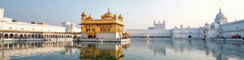 Modern gold-white edifice,Harmandir Sahib vista, holy, heritage Modern gold-white edifice,Harmandir Sahib vista, holy, heritage