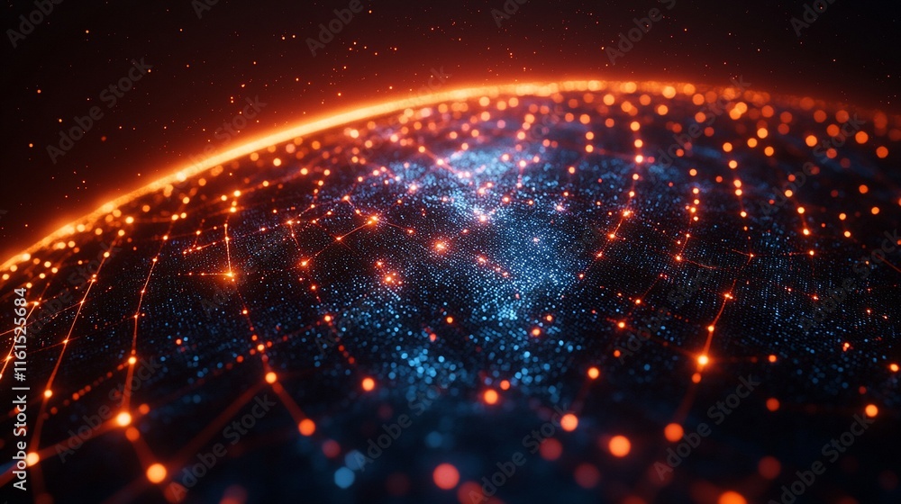 Global network connection, futuristic earth. Global network connection, futuristic earth.