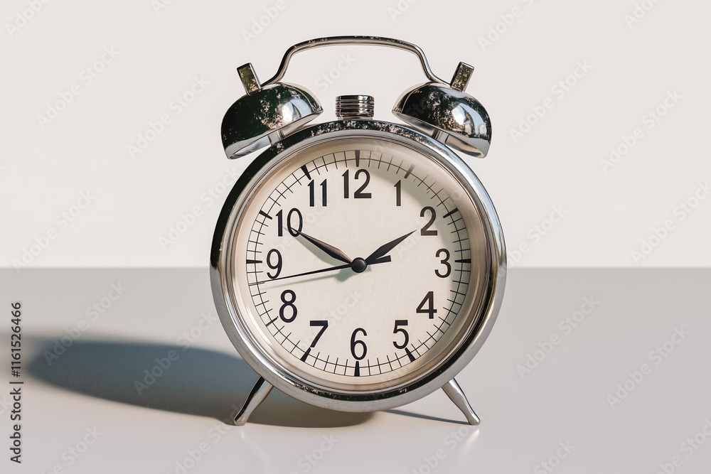 A classic alarm clock on a clear, transparent background. A classic alarm clock on a clear, transparent background.