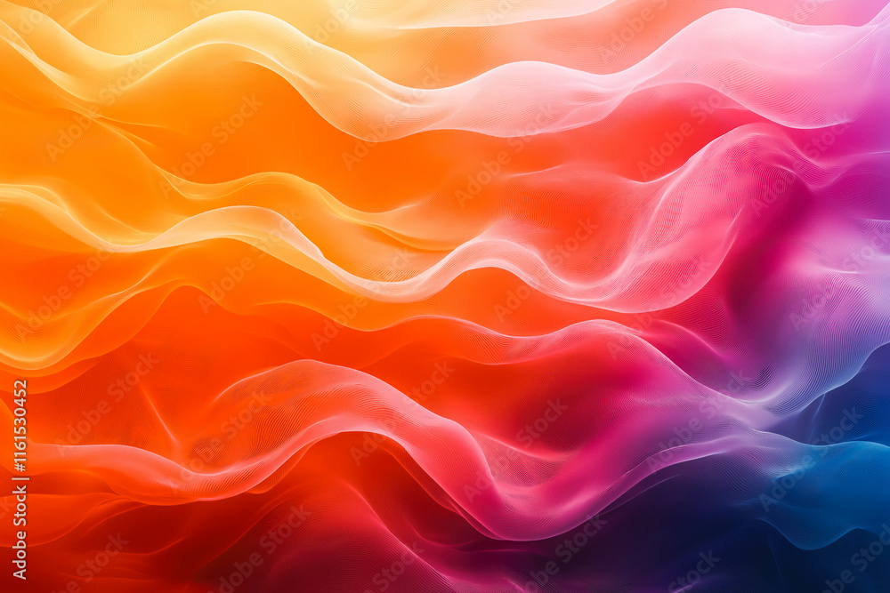 Abstract Wave Pattern in a Gradient of Colors Abstract Wave Pattern in a Gradient of Colors
