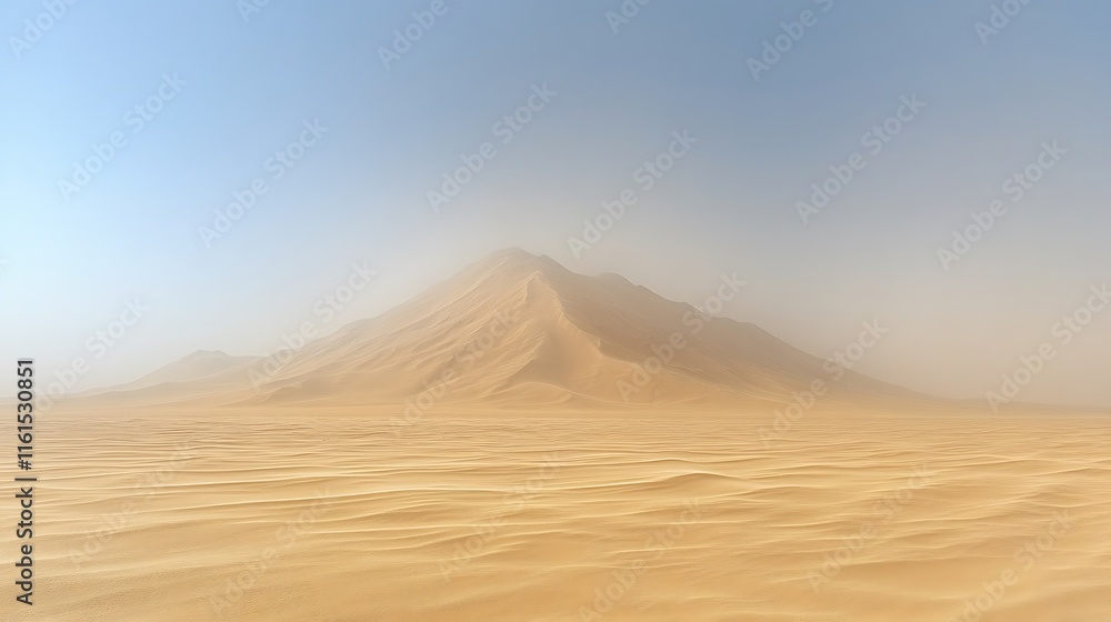 Desert Mountain Landscape: A Golden Horizon Desert Mountain Landscape: A Golden Horizon