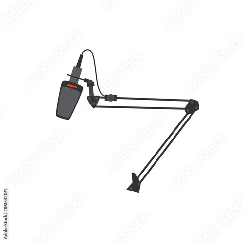 Gaming microphone icon flat vector design