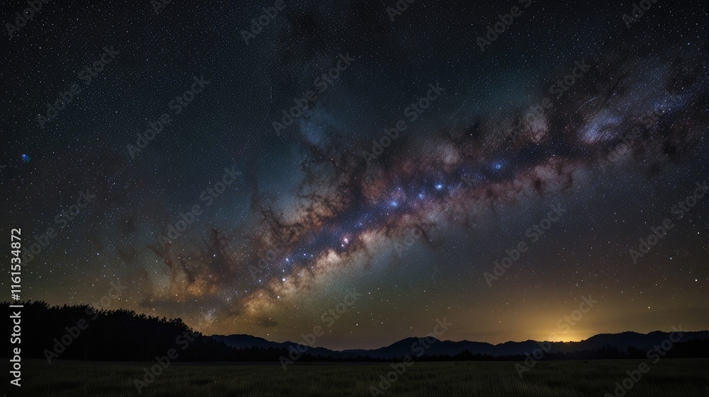 Fototapeta premium galaxy wallpaper ,Radiant Milky Way stretching across a starlit night sky