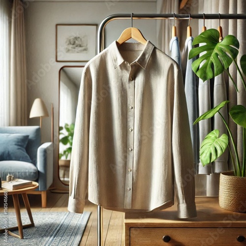White shirt on hanger 