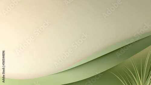 Green Linear Abstraction - Smooth Graphic Lines Background Banner