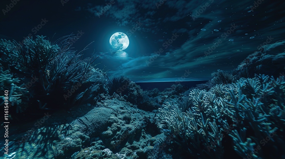 Live wallpaper Underwater Moon Fantasy art magical Live wallpaper Underwater Moon Fantasy art magical