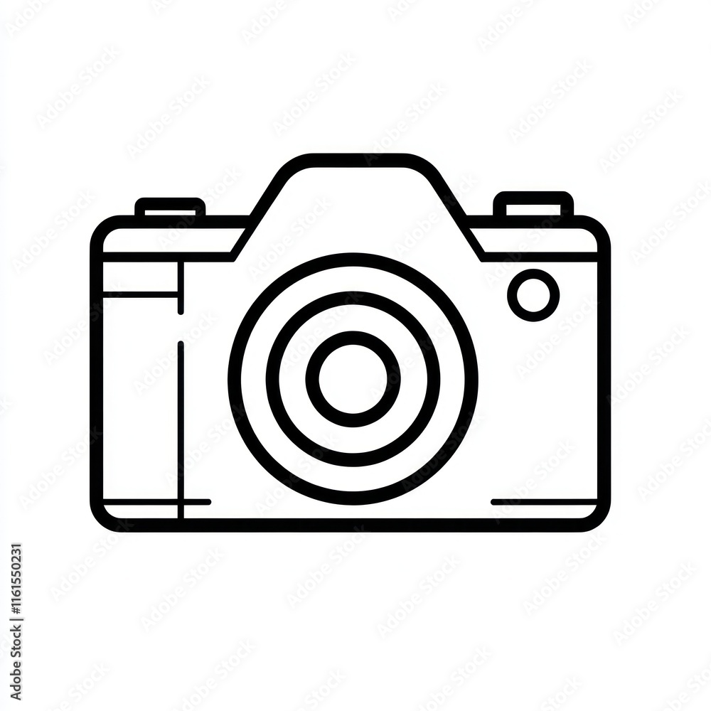 Simple line art illustration of a camera. (1) Simple line art illustration of a camera. (1)