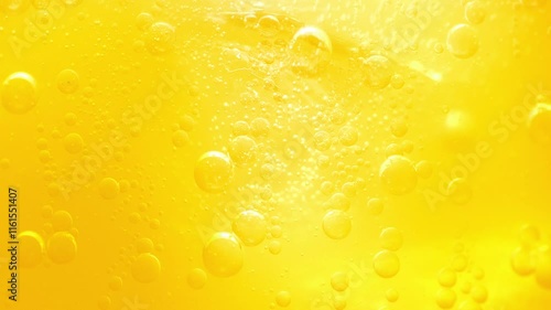 Lemonade Fizzing Bubbles Extreme Close-Up