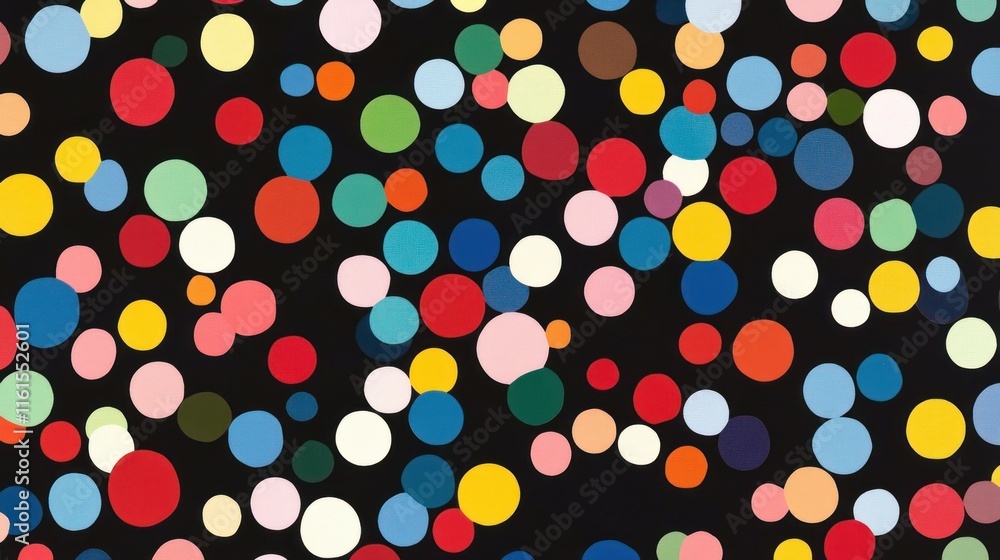 Colorful confetti pattern on black background. Colorful confetti pattern on black background.