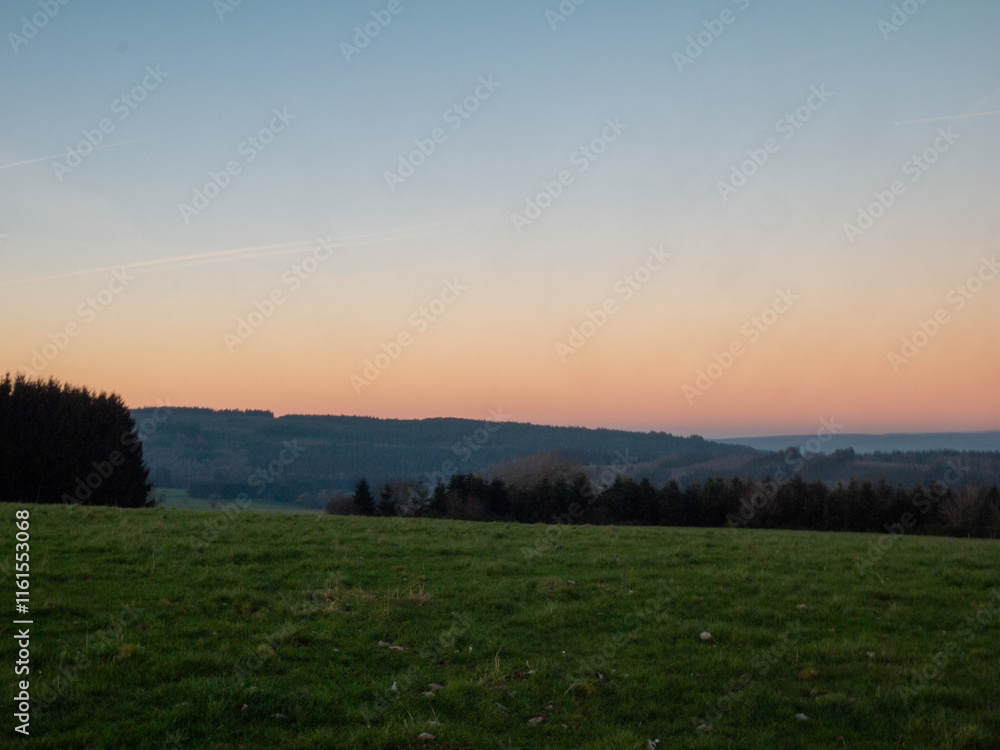 Fototapeta premium evening in the country side. sunset