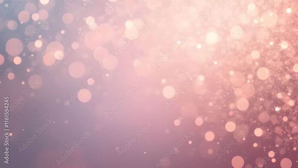 Obraz premium Rose Gold Glitter Bokeh Background, Festive Pink Lavender Gradient - Perfect for Christmas & Valentine's Day