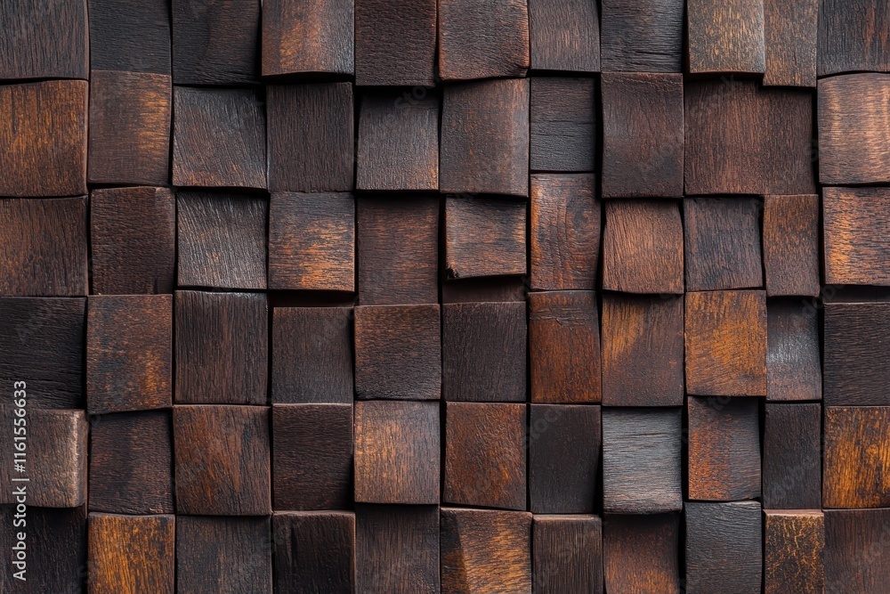 Dark brown wood cube wall texture. (1) Dark brown wood cube wall texture. (1)