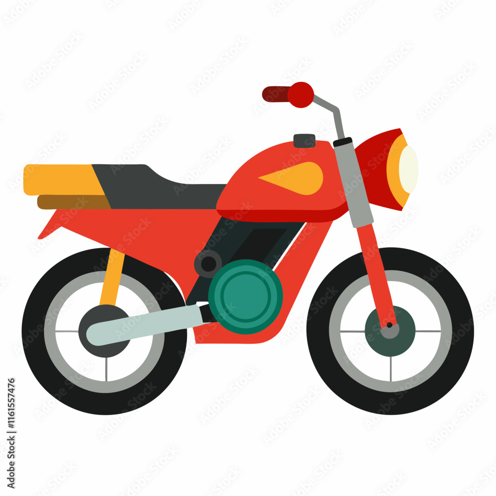 Custom Motorbike Design on White Background Custom Motorbike Design on White Background