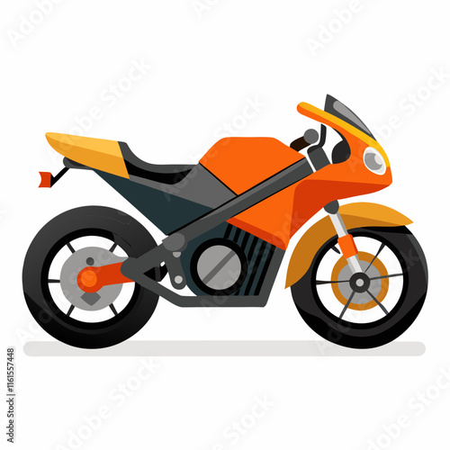 Custom Motorbike Design on White Background