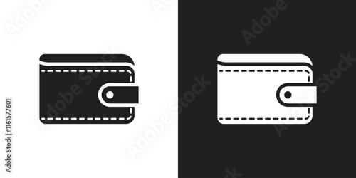Vector Wallet Icons Black And White