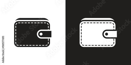 Vector Wallet Icons Black And White