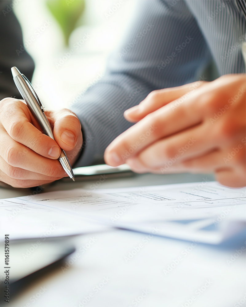 Handshake over business agreement documents, Online working, Business executive signing documents in modern office space professional environment close-up view for corporate insights Handshake over business agreement documents, Online working, Business executive signing documents in modern office space professional environment close-up view for corporate insights