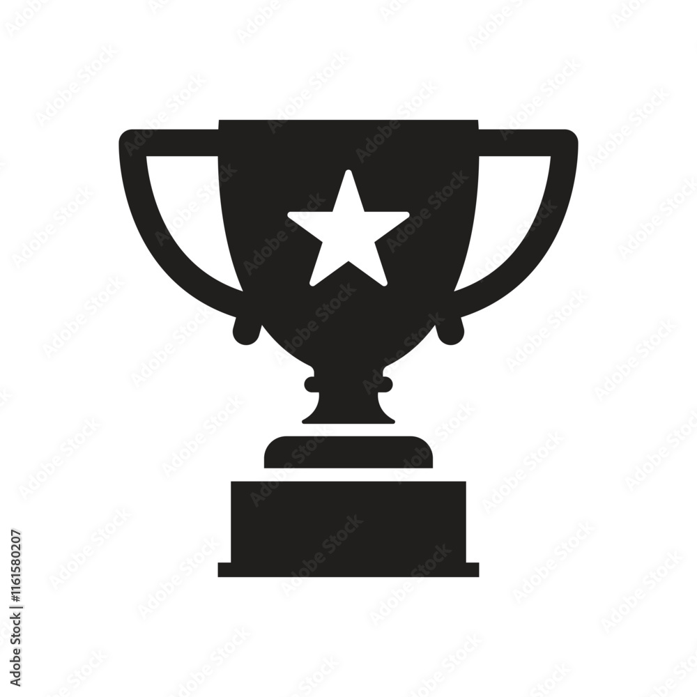 Vector Trophy Icon Silhouette. Trophy Symbol Vector Trophy Icon Silhouette. Trophy Symbol